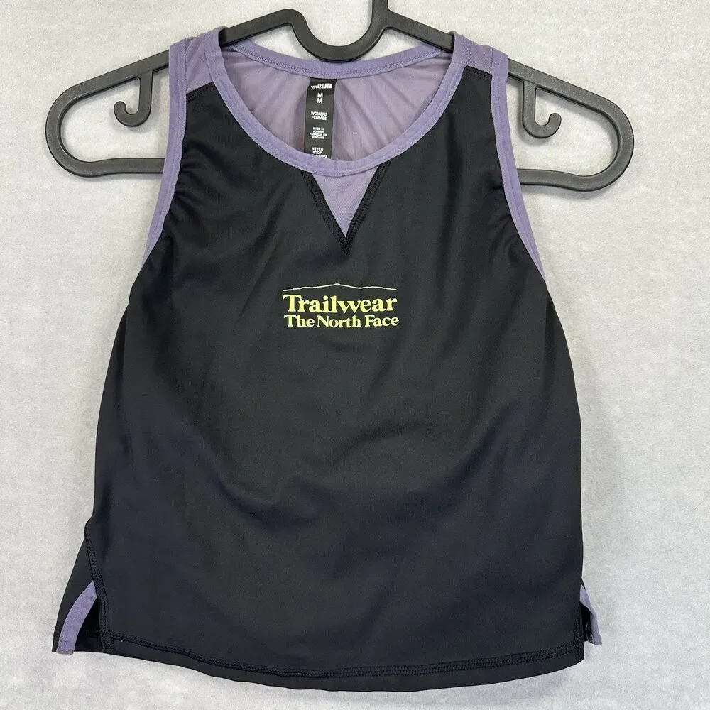The‎ North Face Women's M Trailwear Sports Tank Bra Never Stop Exploring Black
